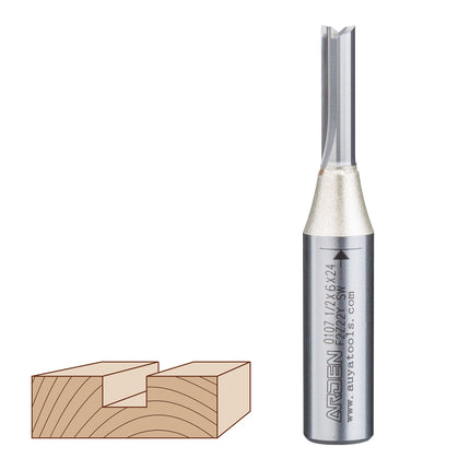 Arden TCT 2 Flute Straight Router Bit Woodworking ArdenCutter Trimming Router Bit 1/2 inch Shank CNC Woodworking Engraving Tools