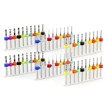10pcs Carbide PCB micro drill bits 0.1-3.0mm, 3.175mm (1/8) shank for PCB drill bit kit for printed circuit board drilling