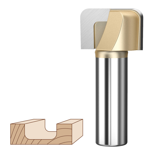 HUHAO Bowl Tray Router Bit Wood Bottom Cleaning Slotting Carbide Milling Cutter Woodworking Tool Trimming Engraving Bit CNC Tool