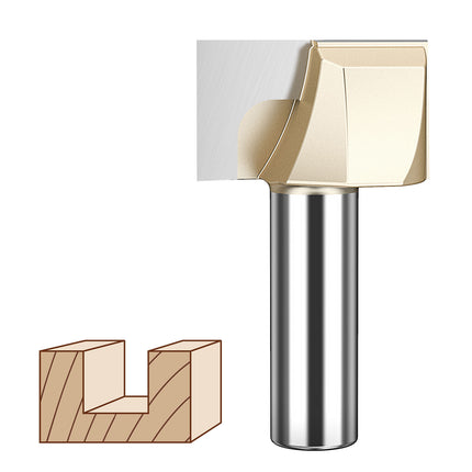 HUHAO 1/2 1/4 Shank Cleaning Bottom Milling Cutter For Wood 2 Flute Straight Router Bit Carbide Engraving Woodworking CNC Tools⭐⭐⭐⭐⭐