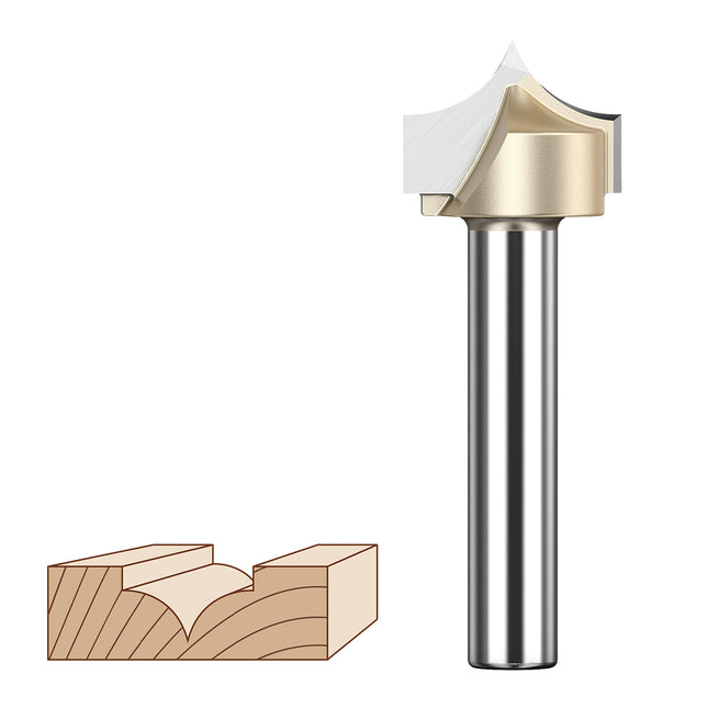 Point Cutting Round Over Bit for Wood End Mill Woodworking Tools