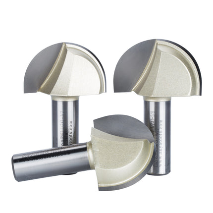 ARDEN Core Box Bit Carbide Round Bottom Groove Milling Cutter Radius Ball Nose Woodworking Router Bit Semi-circular CNC Bit