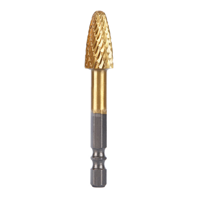 HUHAO Rotary Burrs Rotary File Drill Bit Hexagon Shank Titanium Coating Carbide Steel Electric Screw Alloy CNC Milling Cutter