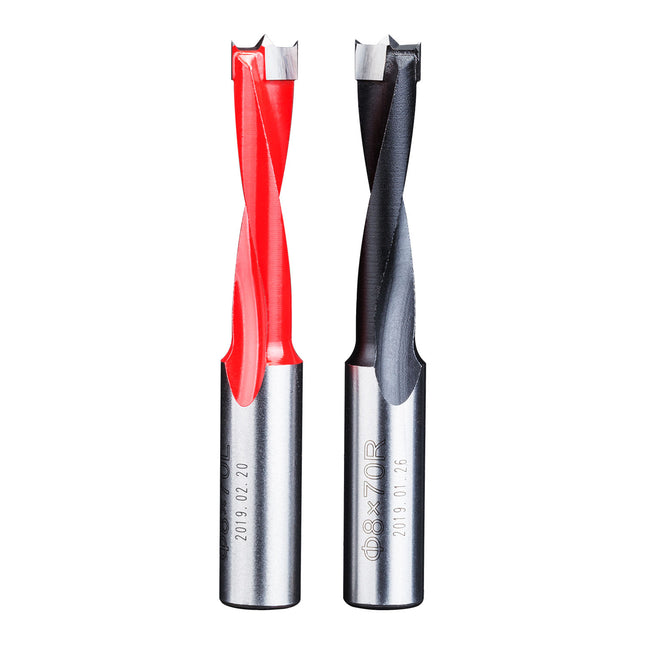 HUHAO 2 Flute Left/Right Forstner Wood Drill Bits 10mm Shank Drill Bits Router Bits Wood Alloy Hole Opener Woodworking Tools