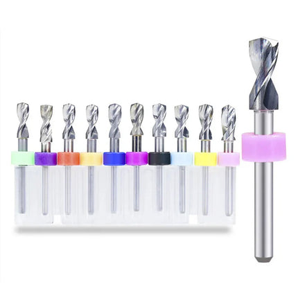 10pcs Carbide PCB Drill Bit 3.1-6.0mm 1/8（3.175mm） Shank Mini Drill Bit Set for PCB Circuit Board,Placstic Drilling