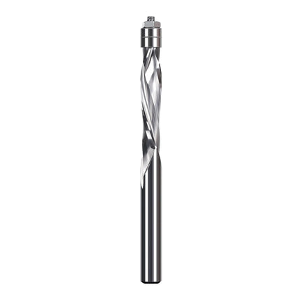 HUHAO 1/4 Inch Shank Flush Trim Spiral Router Bit Two Flutes Carbide End Mill CNC Bearing Guided Trim Milling Cutter for Wood