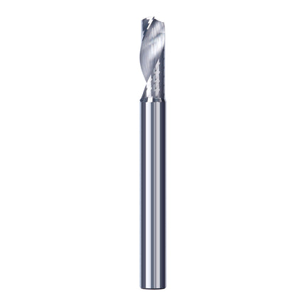 HUHAO 8mm 10mm Shank Milling Cutter Carbide End Mills for Aluminium Metal Single Flute DLC Coated Router Bits Cutting CNC Tools