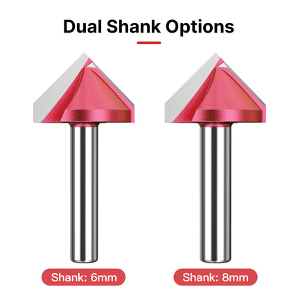 V Shape Wood Router Bit 60 90 120 150 Degrees 3D Engraving Bit for Wood Cutting Slotting