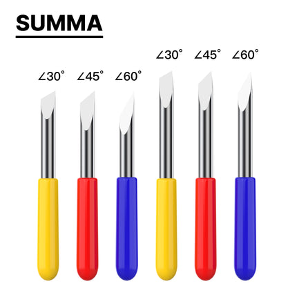 HUHAO SUMMA Blade 5pcs with Transparent Case Summa 30 Degrees Cutting Plotter Blade Carbide 30 45 60 Degrees Blade For Vinyl