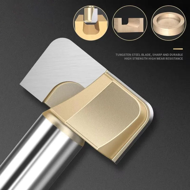 HUHAO Bowl Tray Router Bit Wood Bottom Cleaning Slotting Carbide Milling Cutter Woodworking Tool Trimming Engraving Bit CNC Tool