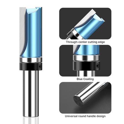 Flush Trim Router Bits Template Pattern Bit Bottom Bearing for Wood Carbide Steel Straight Milling Cutter⭐⭐⭐⭐⭐