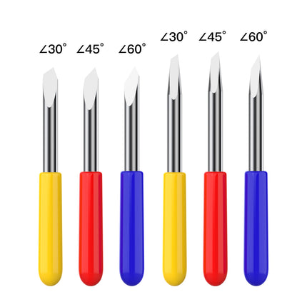 HUHAO 5PCS 30/45/60 Degree Mimaki Cutting Plotter Blade Vinyl Cutter Knife Milling Cutter for Power Tools Mimaki Plotter Bits