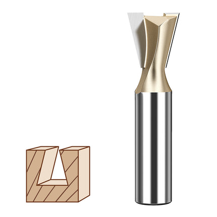 HUHAO 1/4inch 1/2inch Dovetail Joint Router Bit 12.7mm Shank Milling Cutter Carbide Steel Engraving Cutting CNC Tools For Wood