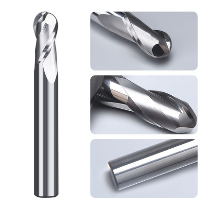 Carbide 2 Flute Ball Nose End Mill for Aluminum HRC55