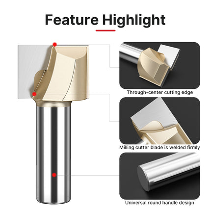 HUHAO 1/2 1/4 Shank Cleaning Bottom Milling Cutter For Wood 2 Flute Straight Router Bit Carbide Engraving Woodworking CNC Tools⭐⭐⭐⭐⭐