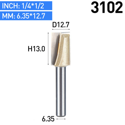 HUHAO 1/2 1/4 Shank Cleaning Bottom Milling Cutter For Wood 2 Flute Straight Router Bit Carbide Engraving Woodworking CNC Tools⭐⭐⭐⭐⭐
