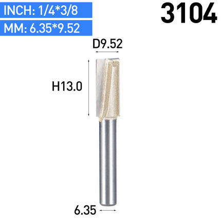 HUHAO 1/2 1/4 Shank Cleaning Bottom Milling Cutter For Wood 2 Flute Straight Router Bit Carbide Engraving Woodworking CNC Tools⭐⭐⭐⭐⭐