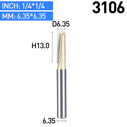 HUHAO 1/2 1/4 Shank Cleaning Bottom Milling Cutter For Wood 2 Flute Straight Router Bit Carbide Engraving Woodworking CNC Tools⭐⭐⭐⭐⭐