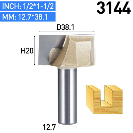 HUHAO 1/2 1/4 Shank Cleaning Bottom Milling Cutter For Wood 2 Flute Straight Router Bit Carbide Engraving Woodworking CNC Tools⭐⭐⭐⭐⭐