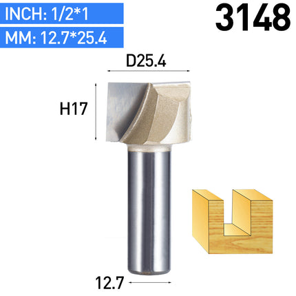 HUHAO 1/2 1/4 Shank Cleaning Bottom Milling Cutter For Wood 2 Flute Straight Router Bit Carbide Engraving Woodworking CNC Tools⭐⭐⭐⭐⭐