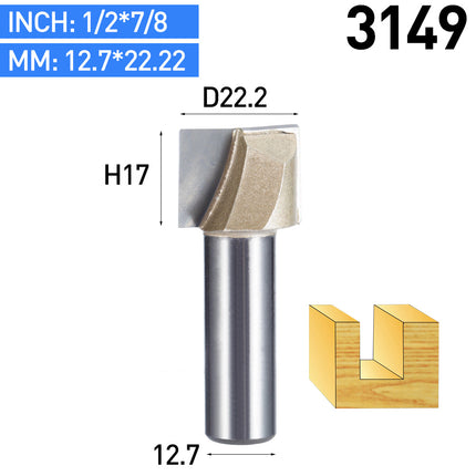HUHAO 1/2 1/4 Shank Cleaning Bottom Milling Cutter For Wood 2 Flute Straight Router Bit Carbide Engraving Woodworking CNC Tools⭐⭐⭐⭐⭐