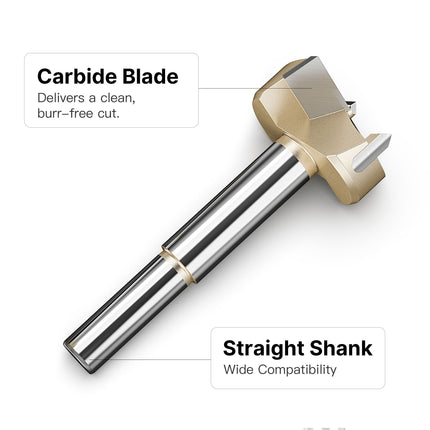 Hole Saw Cutter for Wood Forstner Drill Bit Hex 1/4in Shank Hinge Boring Bit Hole Saw Cutter Carbide Steel for Wood Woodworking Tools
