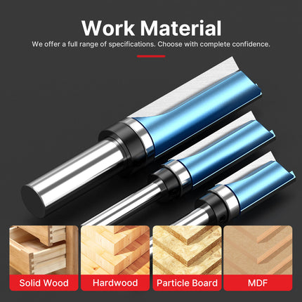 Flush Trim Router Bits Template Pattern Bit Bottom Bearing for Wood Carbide Steel Straight Milling Cutter⭐⭐⭐⭐⭐
