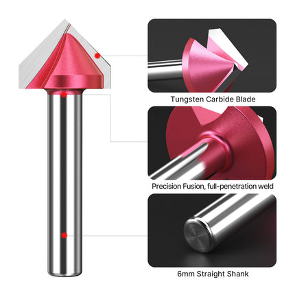V Shape Wood Router Bit 60 90 120 150 Degrees 3D Engraving Bit for Wood Cutting Slotting