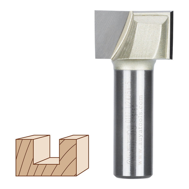 ARDEN Inch Woodworking Flat Bottom 2 Flutes Carbide Bottom Router Bit  Slotting Carving CNC Tool for Plywood MDF Solid wood