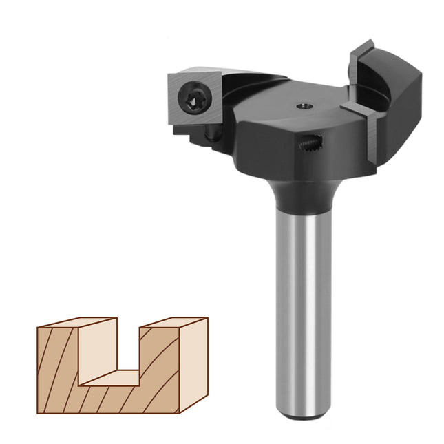 Insert Type Surfacing Router Bit  Spoil board Removable Face Milling Cutter Planer Slotting Bit for Wood Tool Replaceable Blade