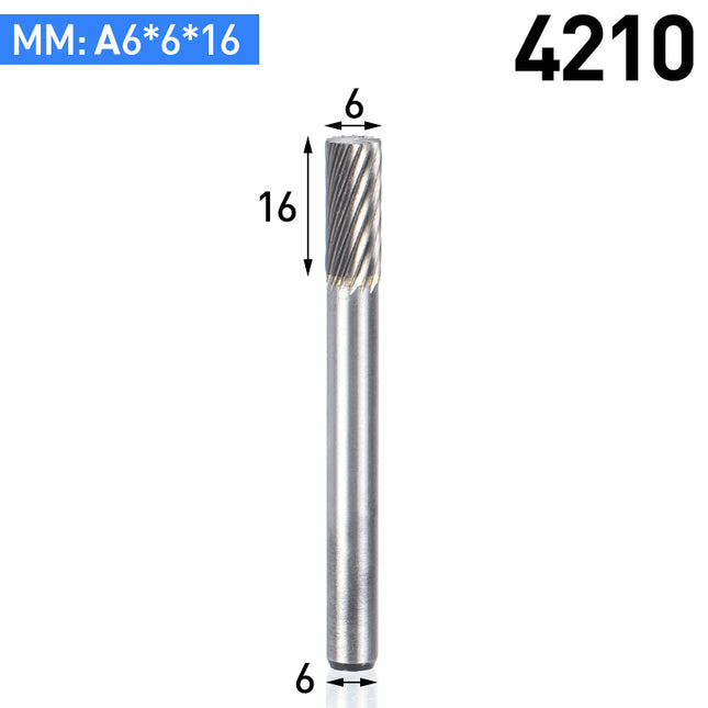 A-Type Carbide Rotary Burr with 6mm Shank