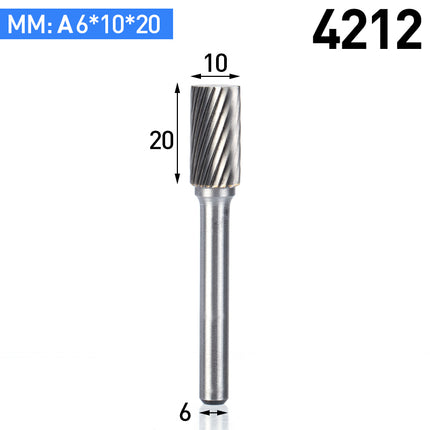 A-Type Carbide Rotary Burr with 6mm Shank