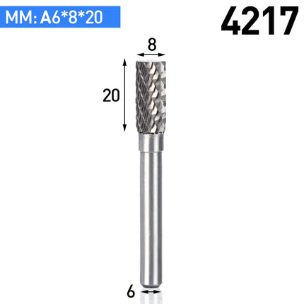 A-Type Carbide Rotary Burr with 6mm Shank