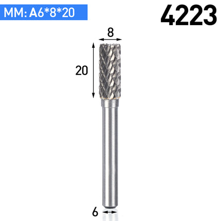 A-Type Carbide Rotary Burr with 6mm Shank