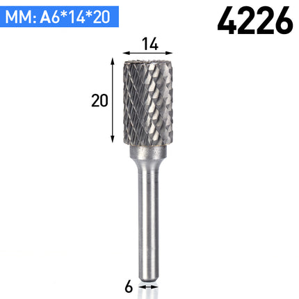 A-Type Carbide Rotary Burr with 6mm Shank