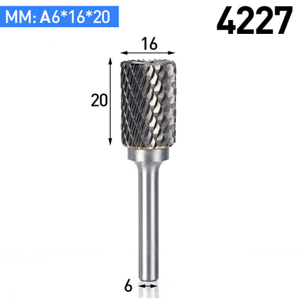 A-Type Carbide Rotary Burr with 6mm Shank
