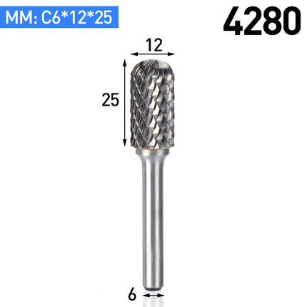 C-Type Carbide Rotary Burr with 6mm Shank