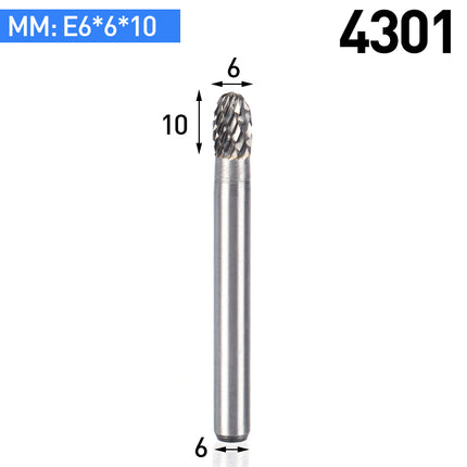 HUHAO E Rotary File Grinder Burr 6mm Shank Grinding Bit Head Carbide Steel Burr Drill Bit Grinding Metal Mould Power