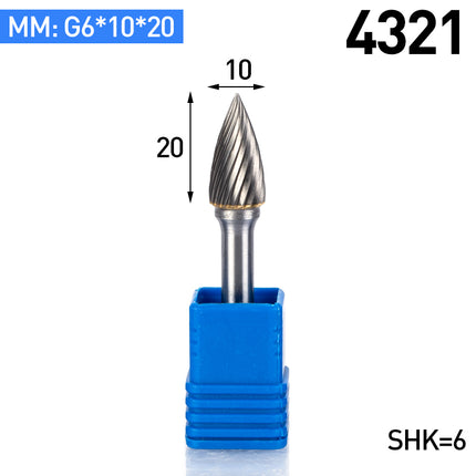 G-Type Carbide Rotary Burr with 6mm Shank