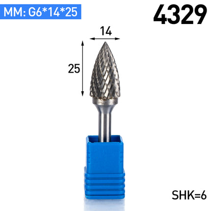 G-Type Carbide Rotary Burr with 6mm Shank