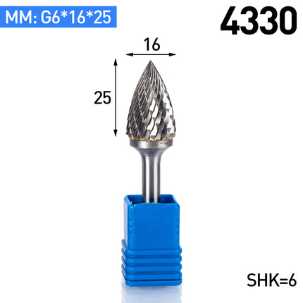 G-Type Carbide Rotary Burr with 6mm Shank