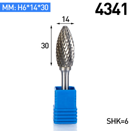 H-Type Carbide Rotary Burr with 6mm Shank