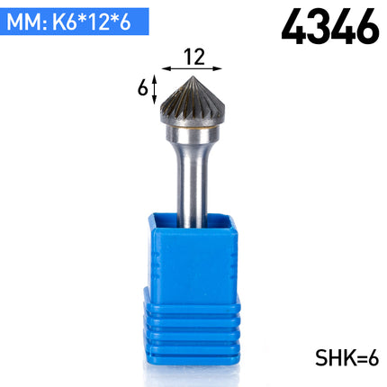K-Type Carbide Rotary Burr with 6mm Shank