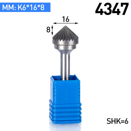 K-Type Carbide Rotary Burr with 6mm Shank