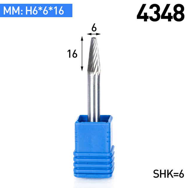 L-Type Carbide Rotary Burr with 6mm Shank