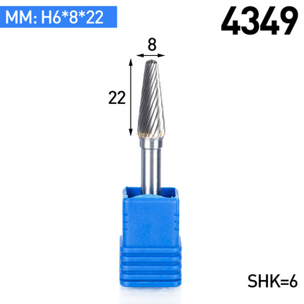 L-Type Carbide Rotary Burr with 6mm Shank