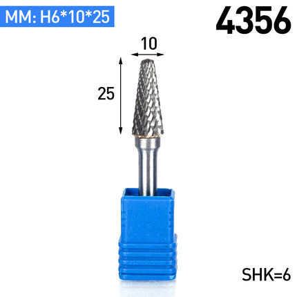 L-Type Carbide Rotary Burr with 6mm Shank