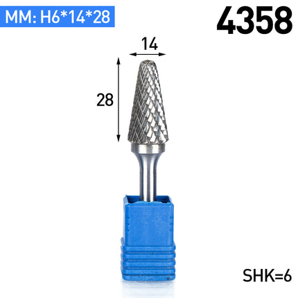 L-Type Carbide Rotary Burr with 6mm Shank