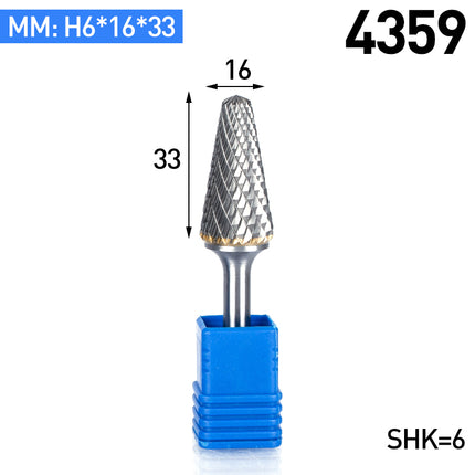 L-Type Carbide Rotary Burr with 6mm Shank