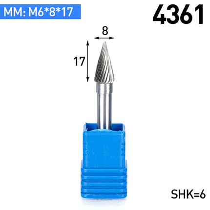 M-Type Carbide Rotary Burr with 6mm Shank